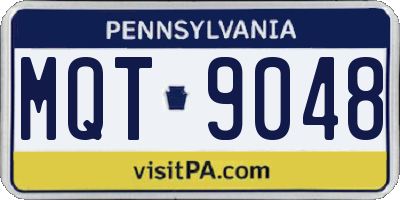 PA license plate MQT9048