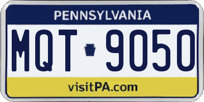 PA license plate MQT9050