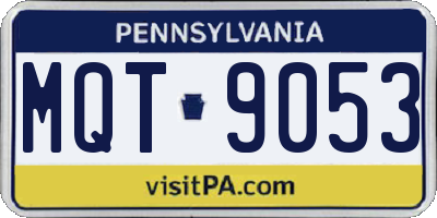 PA license plate MQT9053