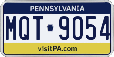 PA license plate MQT9054