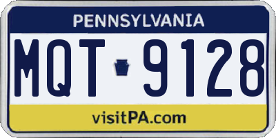 PA license plate MQT9128