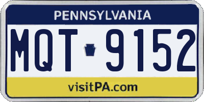 PA license plate MQT9152