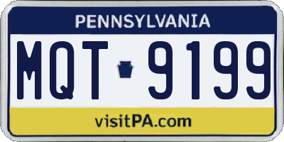 PA license plate MQT9199