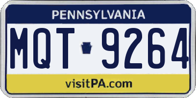 PA license plate MQT9264
