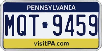 PA license plate MQT9459