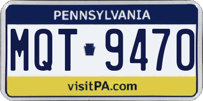 PA license plate MQT9470