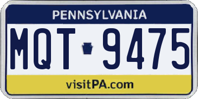 PA license plate MQT9475