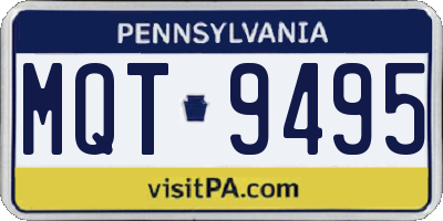 PA license plate MQT9495