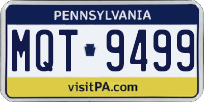 PA license plate MQT9499