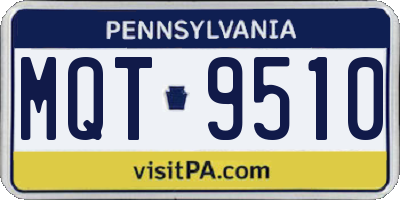 PA license plate MQT9510