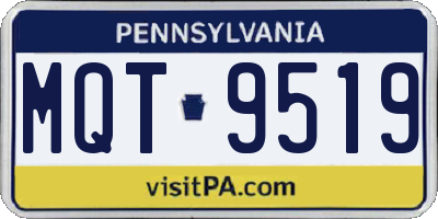 PA license plate MQT9519