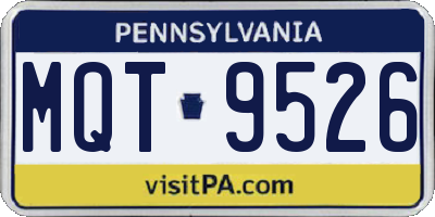 PA license plate MQT9526