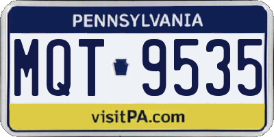 PA license plate MQT9535
