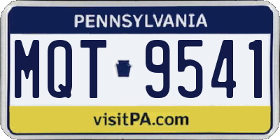 PA license plate MQT9541
