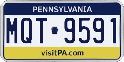 PA license plate MQT9591
