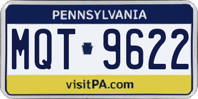 PA license plate MQT9622