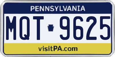 PA license plate MQT9625