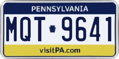 PA license plate MQT9641