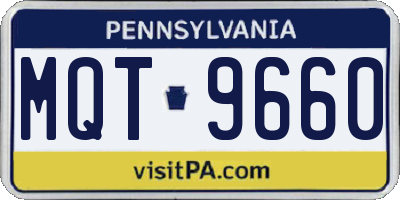 PA license plate MQT9660