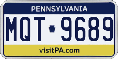 PA license plate MQT9689