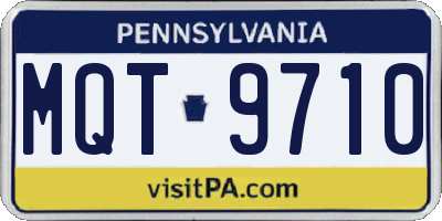 PA license plate MQT9710