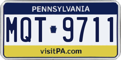 PA license plate MQT9711