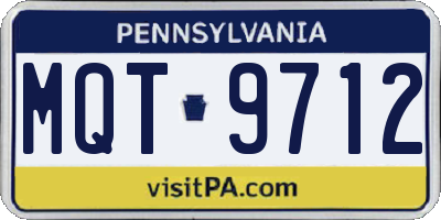 PA license plate MQT9712