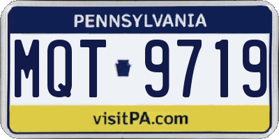 PA license plate MQT9719