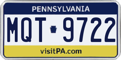 PA license plate MQT9722