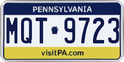 PA license plate MQT9723