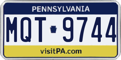 PA license plate MQT9744