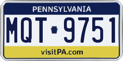 PA license plate MQT9751