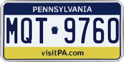 PA license plate MQT9760
