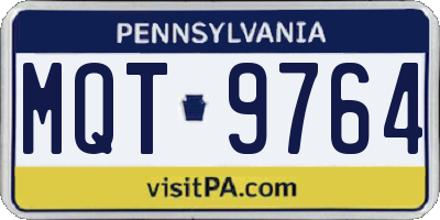 PA license plate MQT9764