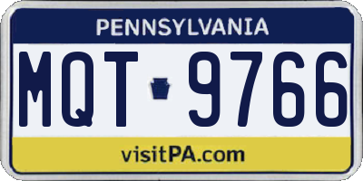 PA license plate MQT9766