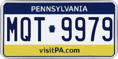 PA license plate MQT9979