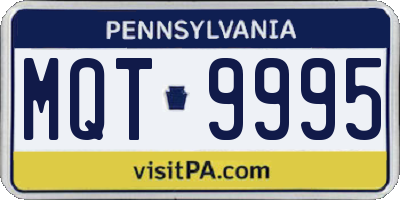 PA license plate MQT9995