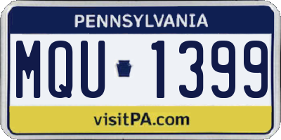 PA license plate MQU1399