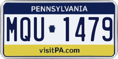 PA license plate MQU1479