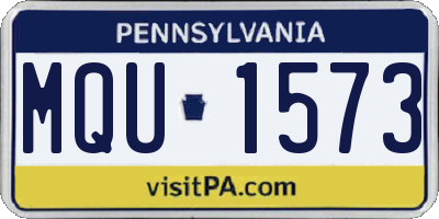 PA license plate MQU1573