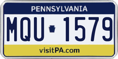 PA license plate MQU1579