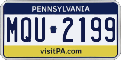 PA license plate MQU2199