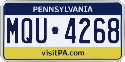 PA license plate MQU4268