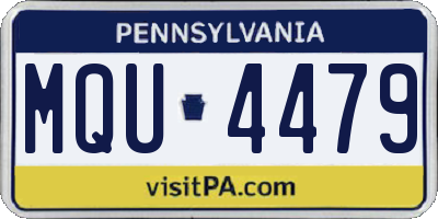 PA license plate MQU4479