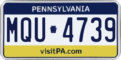 PA license plate MQU4739