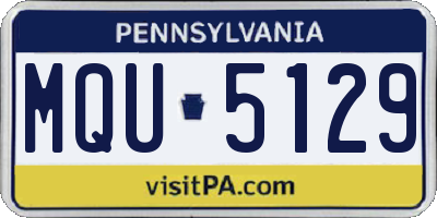 PA license plate MQU5129