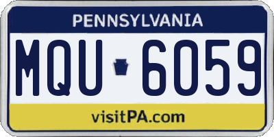 PA license plate MQU6059