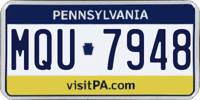 PA license plate MQU7948