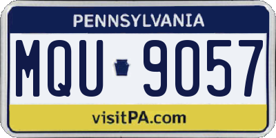 PA license plate MQU9057