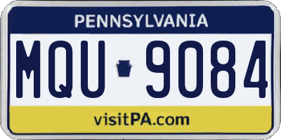 PA license plate MQU9084